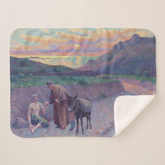 Cobertor Sherpa O Bom Samaritano (Frente (Horizontal))