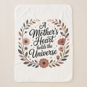 Cobertor Sherpa O Coração de uma Mãe Abraça o Universo