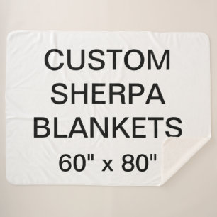 Cobertor Sherpa O costume personalizou 60" x 80" vazio da