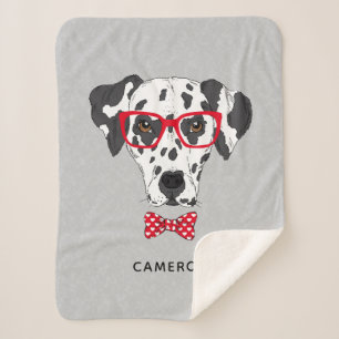 Cobertor Sherpa O Dalmatian elegante adiciona seu nome