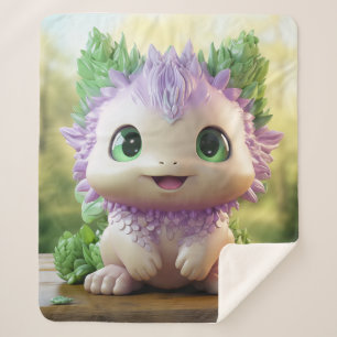 Cobertor Sherpa O encantador Axolotl