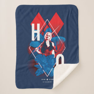 Cobertor Sherpa O Esquadrão Suicida   Harley Quinn Fern e Diamante