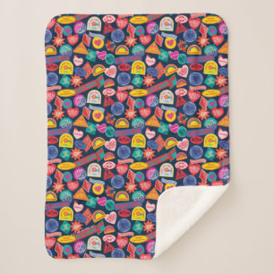 Cobertor Sherpa O Esquadrão Suicida   Padrão de Crachá de Harley Q