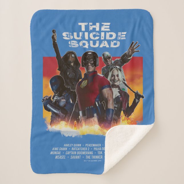 Cobertor Sherpa O Esquadrão Suicida | Poster de filme com estilo r (Frente)