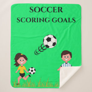 COBERTOR SHERPA O FUTEBOL "SCORING GOALS" BANKET PARA CRIANÇAS!