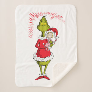 Cobertor Sherpa O Grinch Abraça Cindy Lou Quem