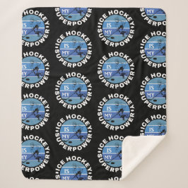 Cobertor Sherpa O Hóquei No Gelo É A Minha Superpotência