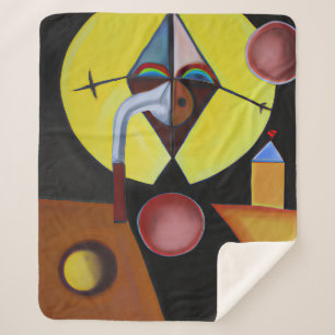 Cobertor Sherpa O Médico da Peste - Pintura a Óleo