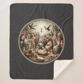 Cobertor Sherpa O nascimento de Jesus Cristo