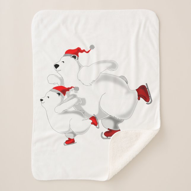 Cobertor Sherpa O Natal Bearts Baby Sherpa Blanket Personalizável (Frente)