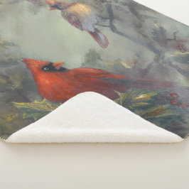 Cobertor Sherpa "O Natal está chegando" Cardinals