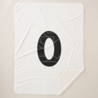 Cobertor Sherpa O número zero (0) a preto