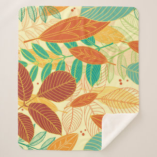 Cobertor Sherpa O outono deixa o padrão perfeito