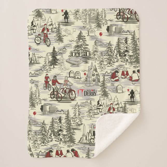 Cobertor Sherpa O padrão do cemitério do Clube dos Perdedores (Frente)