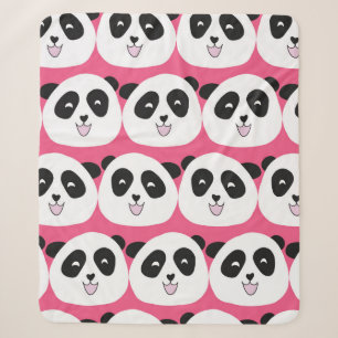 Cobertor Sherpa O padrão infantil Panda tem uma repetição inint