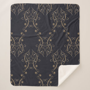 Cobertor Sherpa O padrão perfeito da arte deco. Plano de fundo da