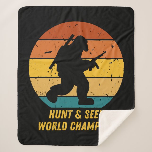 Cobertor Sherpa O Pé Grande Não Quer Esconder-Se E Procurar Mais A (Frente)