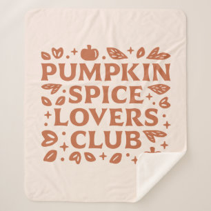 Cobertor Sherpa O Pumpkin Spice Lovers Club