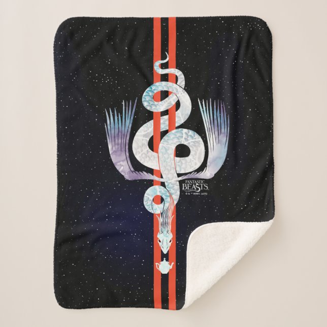 Cobertor Sherpa Occamia de Bestas Fantásticas (Frente)