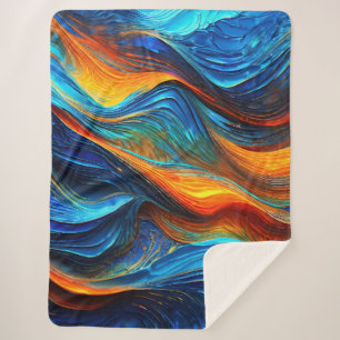 Cobertor Sherpa Ocean Lava "Pyroquatic"