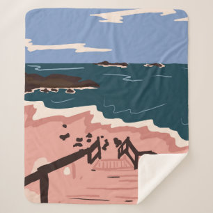 Cobertor Sherpa Oceano Blues