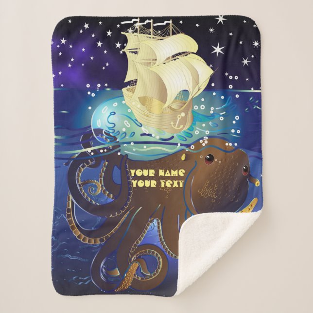 Cobertor Sherpa Octopus Huge e Caravella (Frente)