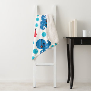 Cobertor Sherpa Octopus Pirata, Padrão de Octopus, Animais do Mar