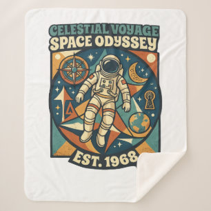 Cobertor Sherpa Odisseia Espacial – Aventura Cósmica para Amantes
