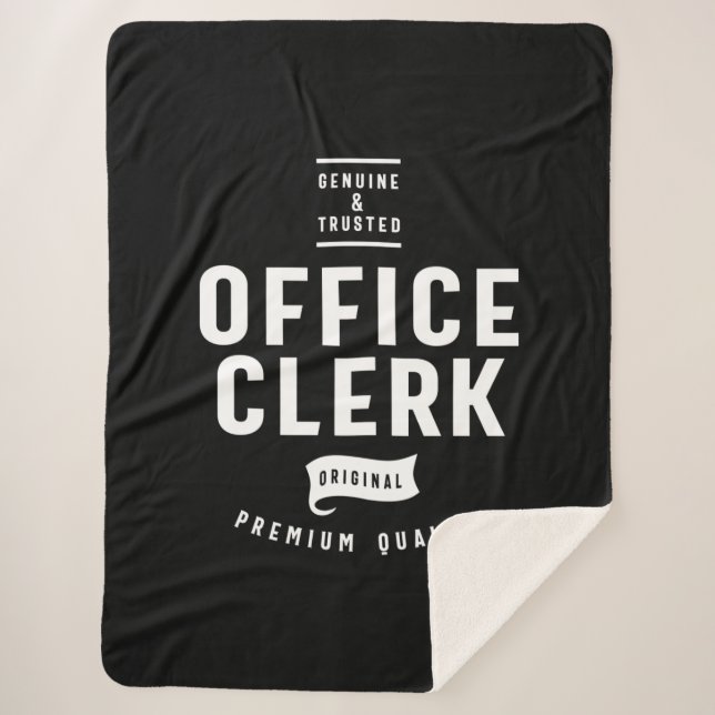 Cobertor Sherpa Oferta de Cargo do Office Clerk (Frente)