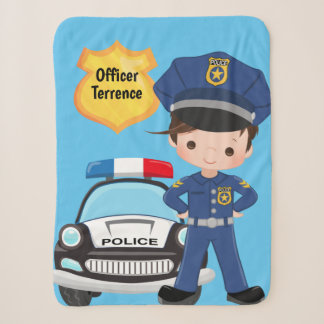Cobertor Sherpa Oficial de Polícia de Meninos Personalizados Sherp