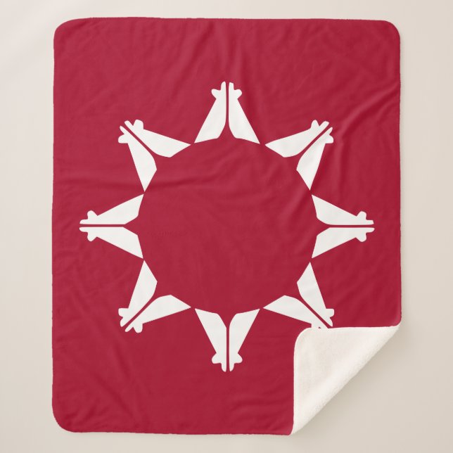 Cobertor Sherpa Oglala Lakota Sioux Flag (Frente)
