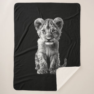 Cobertor Sherpa Oh Bebê Grande Gato Filhote Cinza