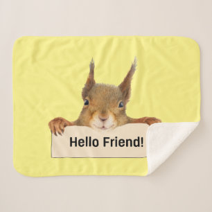 Cobertor Sherpa Olá Amigo Funny Squirrel