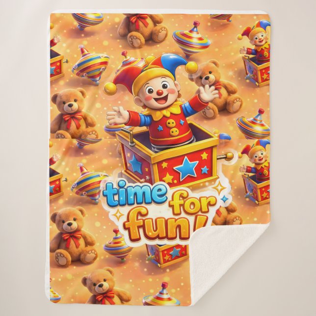 Cobertor Sherpa Olá Joy Jester premium (Frente)