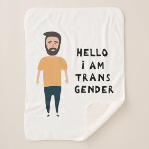 Cobertor Sherpa Olá Sou Transgênero