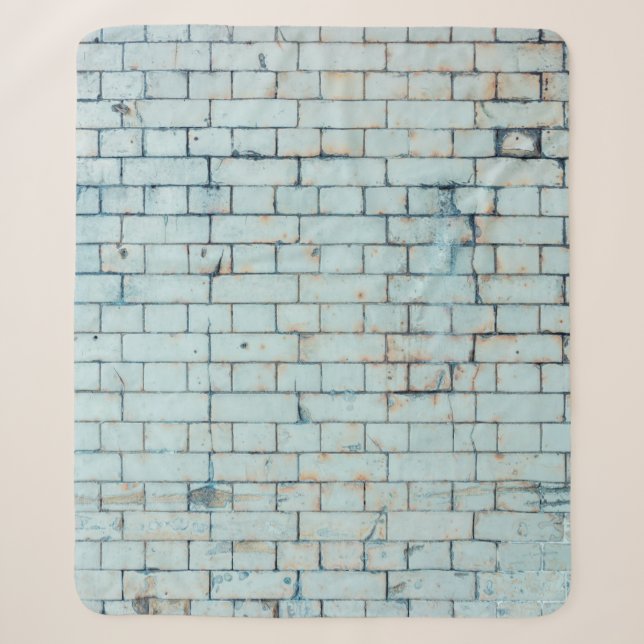 Cobertor Sherpa Old dirty white brick wall backgroundabstract, age (Frente)