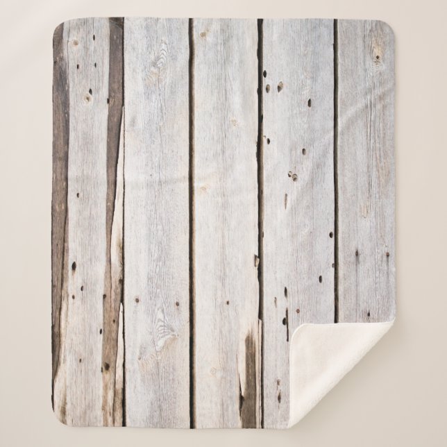Cobertor Sherpa Old wooden grunge textureabstract, background, boa (Frente)