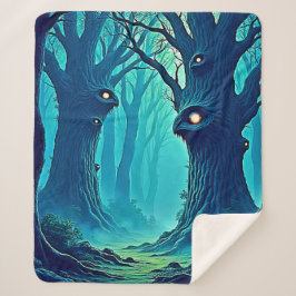 Cobertor Sherpa Olhos de Woodland de Eerie