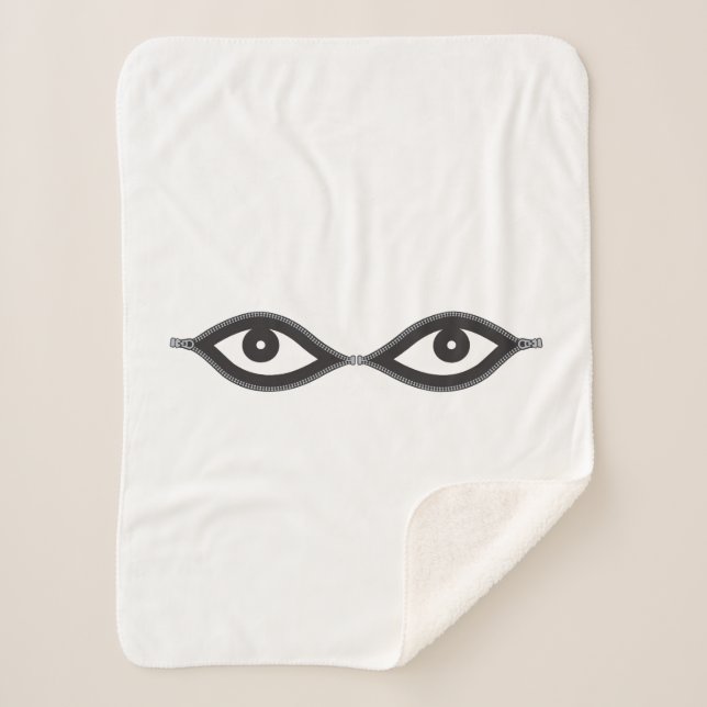 Cobertor Sherpa Olhos de Zipper (Frente)