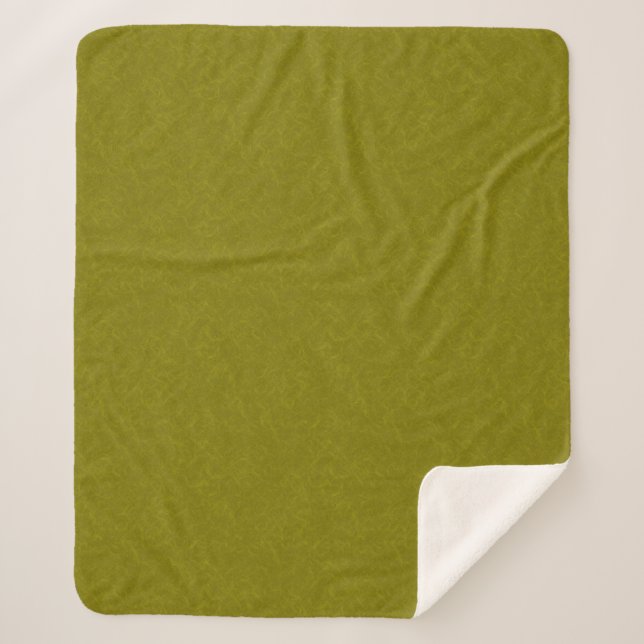 Cobertor Sherpa Olive green surface with subtle swirling pattern (Frente)