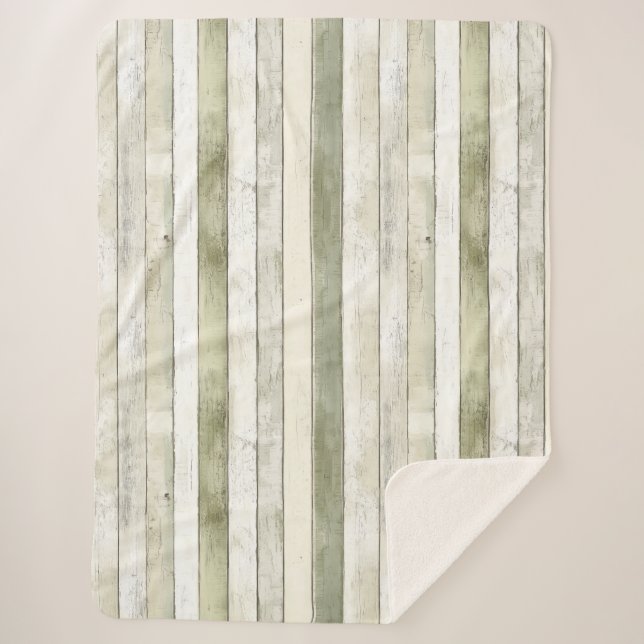 Cobertor Sherpa Oliveira Orgânica Faux Madeira Banha Natal (Frente)