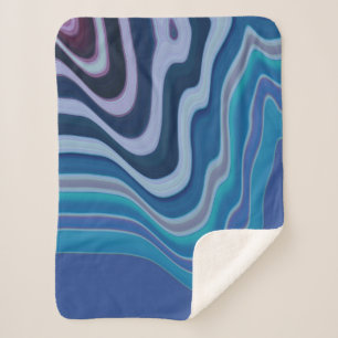 Cobertor Sherpa Onda Azul
