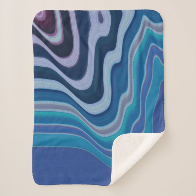 Cobertor Sherpa Onda Azul (Frente)