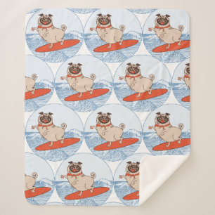 Cobertor Sherpa Onda cavalgando cachorro feliz na banda do cacheco