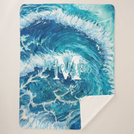 Cobertor Sherpa Onda II do Oceano Azul