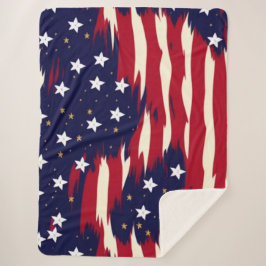 Cobertor Sherpa Ondas Patriotas