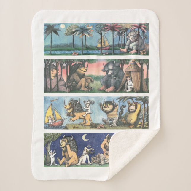 Cobertor Sherpa Onde As Coisas Selvagens São Cenas (Frente)