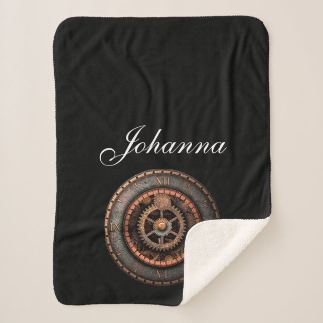 Cobertor Sherpa Opus Posh Steampunk (Frente)