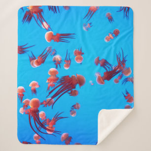 COBERTOR SHERPA ORANGE JELLY FISH