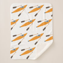 Orange Kayak com Oars